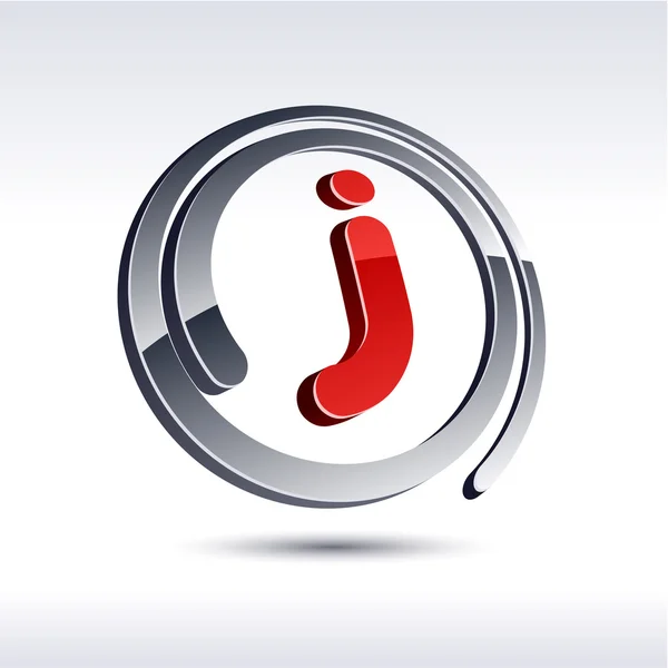 Icono de letra j 3D . — Vector de stock