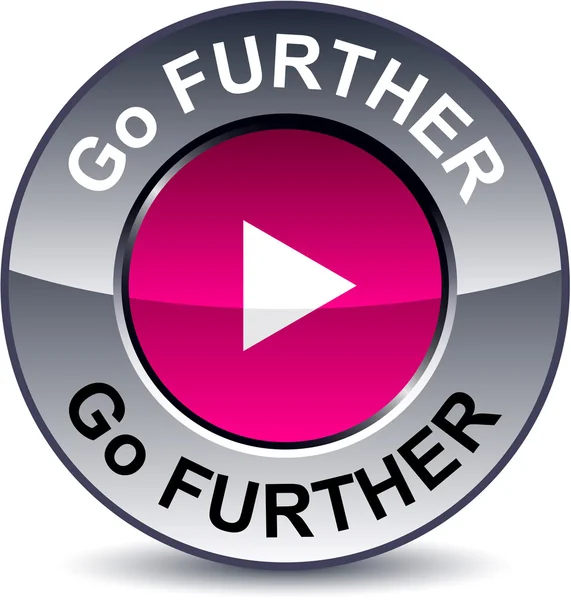 Go further round button. — Stock Vector