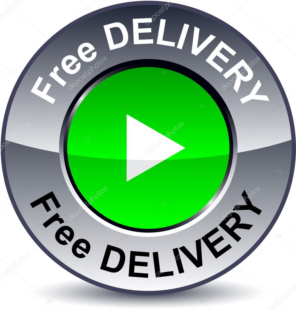 Free delivery round button.
