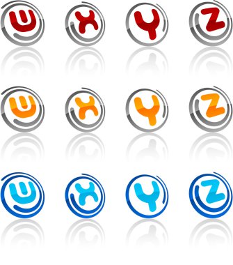 Set of modern emblems. clipart