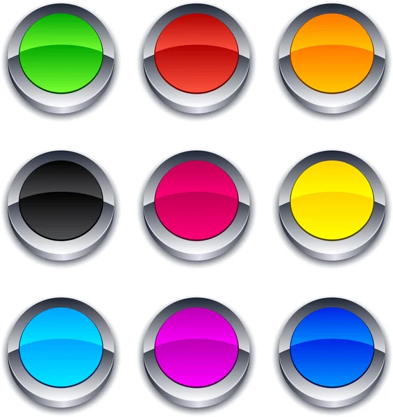 Круглі кнопки 3d . — стоковий вектор