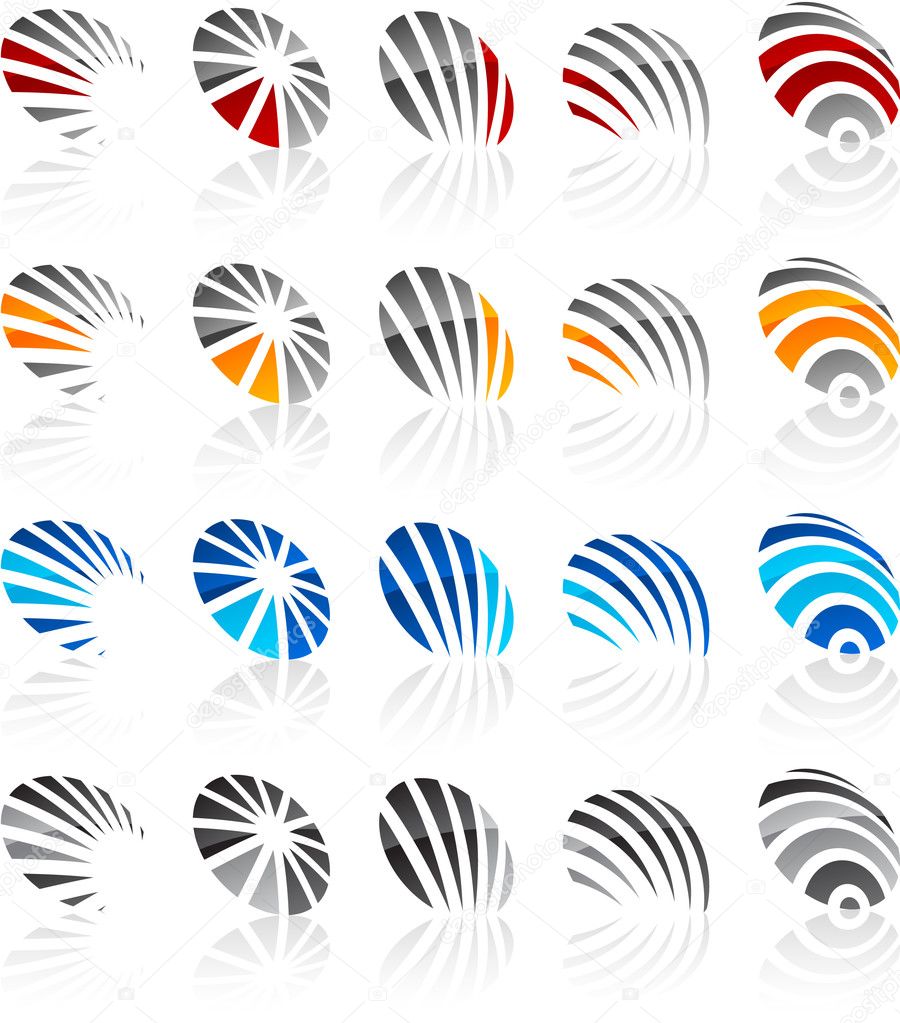 Set of modern emblems.