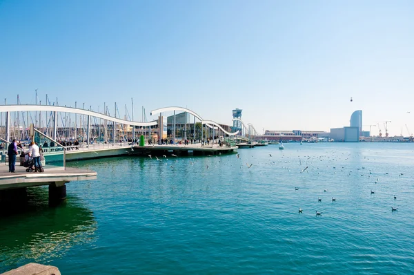 stock image Rambla de Mar footbridge