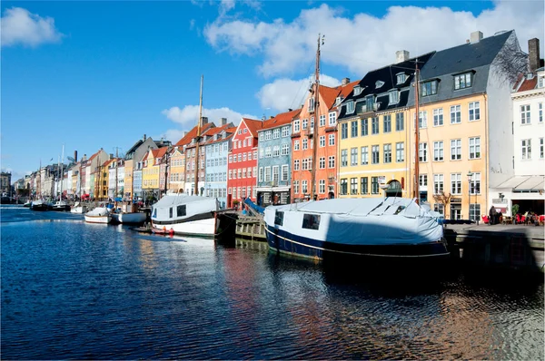 コペンハーゲンのニューハウン チャネル — ストック写真