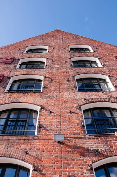 stock image Old red bricks building