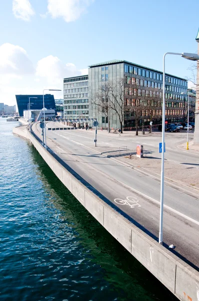 Lungomare di un canale a Copenaghen — Foto Stock
