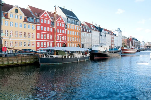 在哥本哈根新港通道 免版税图库图片