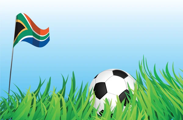 Zona de juegos de fútbol, Sudáfrica — Vector de stock