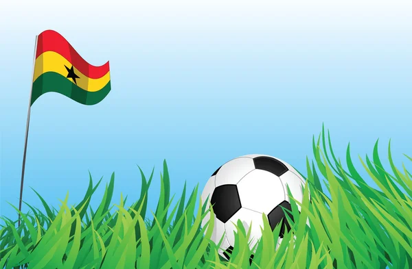 फुटबॉल खेळ मैदान, घाना — स्टॉक व्हेक्टर