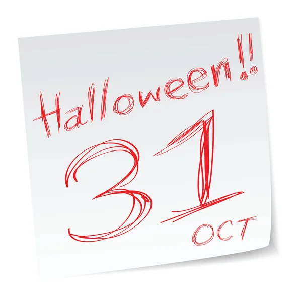 Calendario de Halloween — Archivo Imágenes Vectoriales