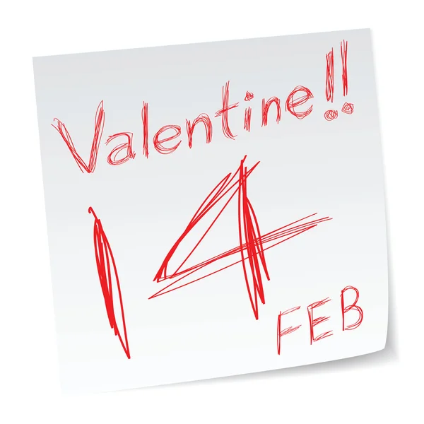 Календарь Валентина — стоковый вектор