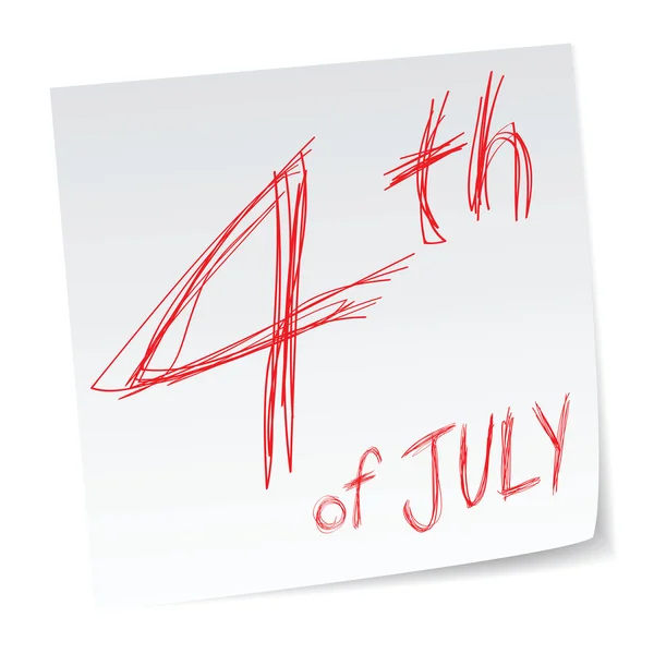 Le 4 juillet — Image vectorielle