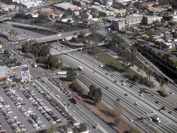 LA Freeway from overhead — Stock Photo, Image