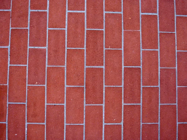 Detail Bürgersteig aus rotem Ziegel in San Francisco mit Flecken und Mörtel — Stockfoto