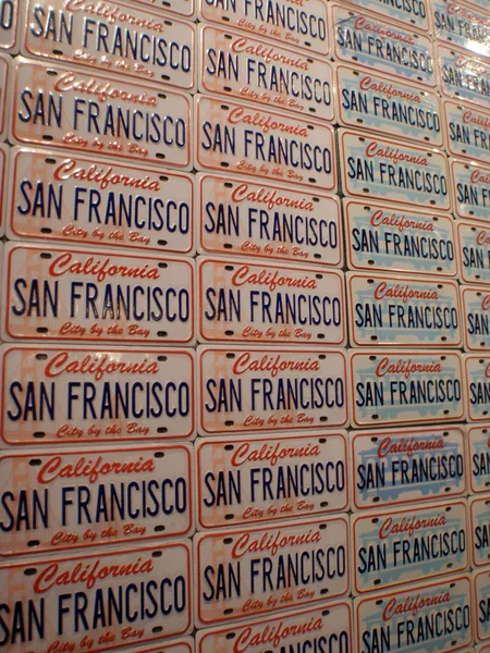 stock image Pattern of San Francisco, California License Plates