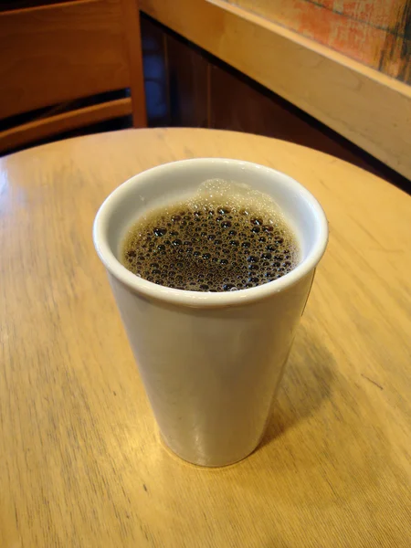 Perličková káva café tabulka — Stock fotografie