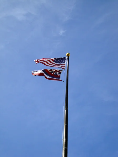 Stock image USA and HAWAII state Flag