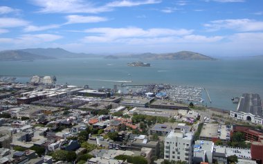 San Francisco North Beach, Fishermans wharf, and Alcatraz clipart