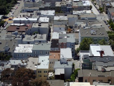 North Beach San Francisco Roof Tops clipart