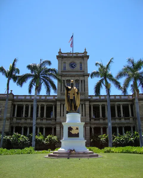Estátua do Rei Kamehameha, Honolulu, Havaí — Fotografia de Stock