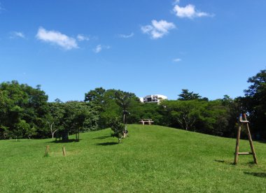 Empty play area in Parque Nacional in San Jose, Costa Rica clipart