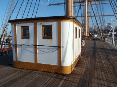 Deck of the C.A Thayer in San Francisco Maritime National Histor clipart