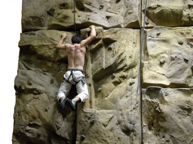 Indoor rock climbing wall clipart
