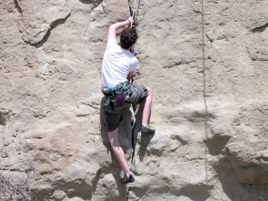 Boy Climbing - Montana clipart