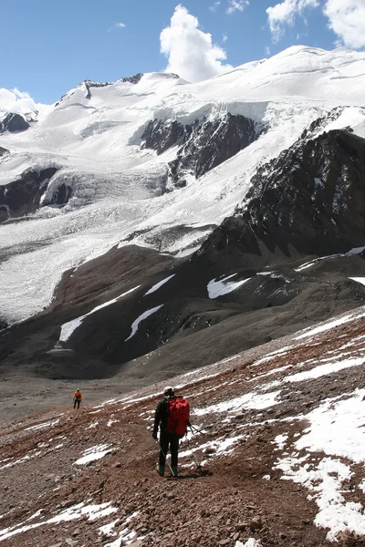Caminantes del Aconcagua — Foto de Stock