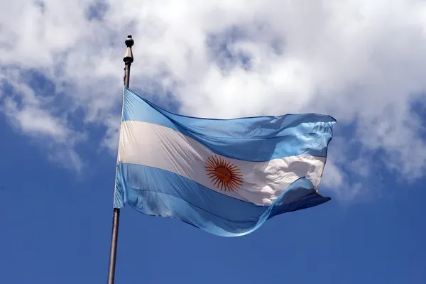 Argentinische Flagge lizenzfreie Stockbilder