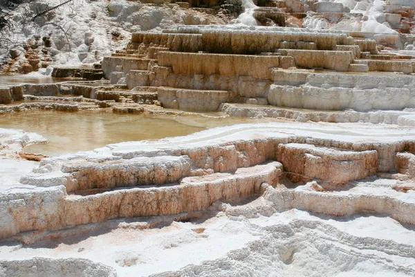 Geyser alle sorgenti termali di Mammoth — Foto Stock