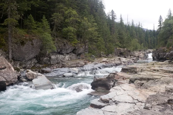 McDonald Creek v národním parku Glacier — Stock fotografie