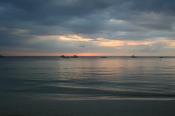 加勒比日落-牙买加 — 图库照片