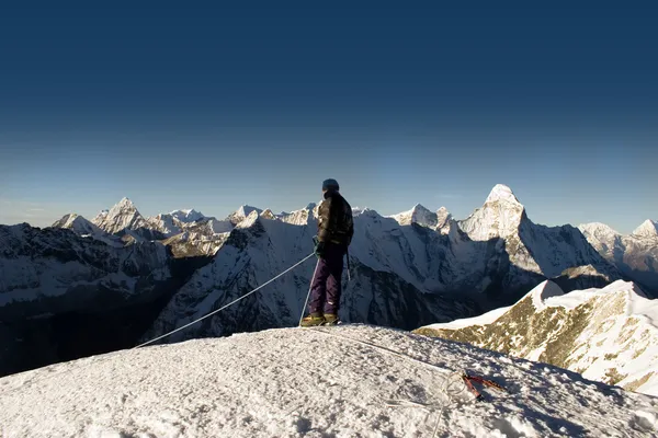 Island peak toppmötet - nepal — Stockfoto