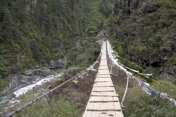 stock image Dudh Koshi Suspension Bridge