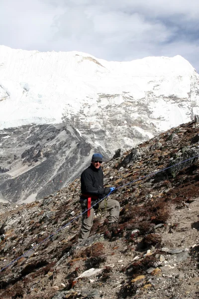 Island peak temel kamp eğitim - nepal — Stok fotoğraf