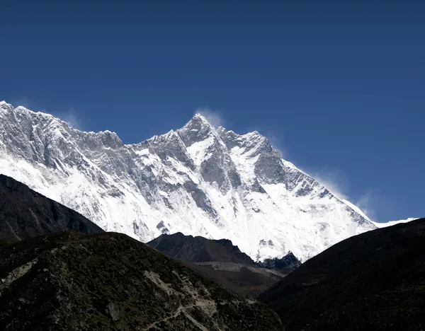 Nuptse, lhotse, everest - Nepál Stock Snímky