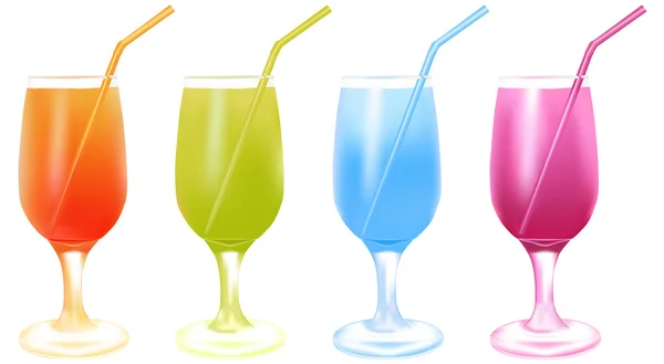 Kleur cocktails — Stockvector