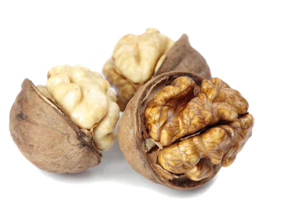 Three walnut nuts — Stock Photo, Image