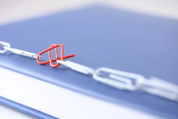 Paper clips line — Stock Photo, Image