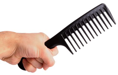 Comb in hand clipart