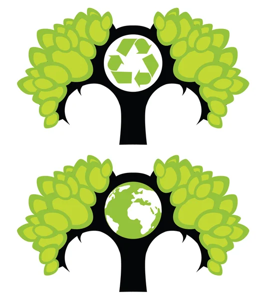 Environmental protection tree — Stock Vector