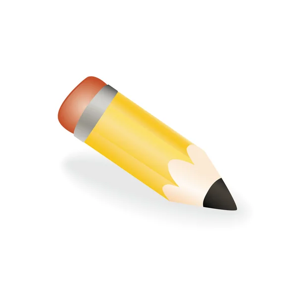 Žlutá tužka — Stockový vektor