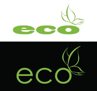 Eco logo clipart