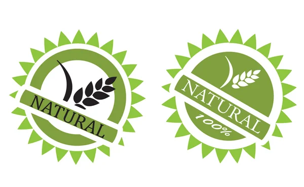 Natural label — Stock Vector