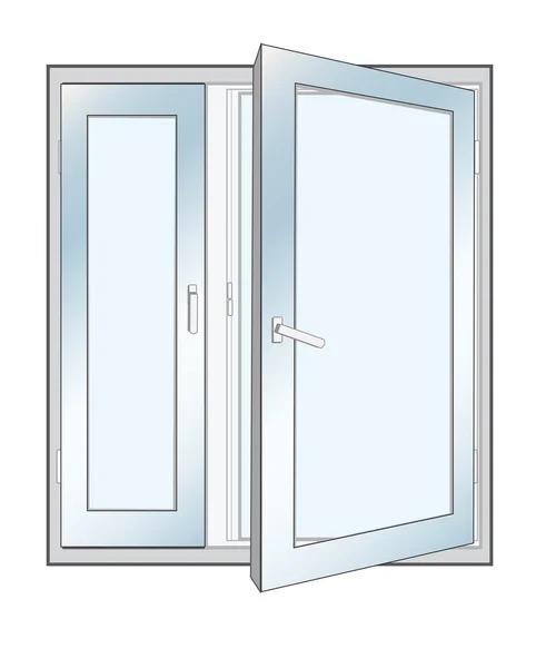 Vector illustration of an open window. — Stock Vector