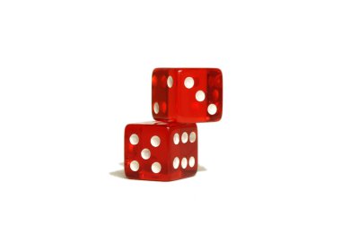 Two red dice clipart