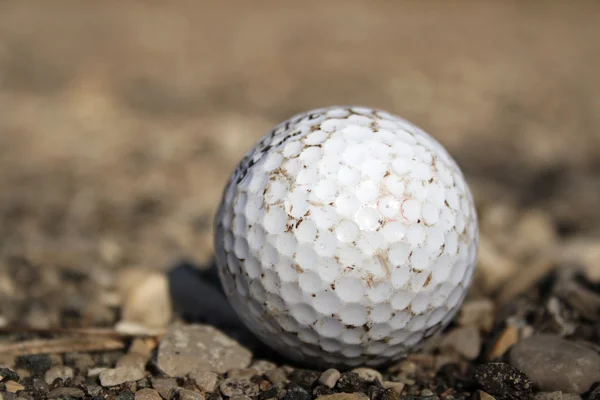 stock image Golf ball on gravel