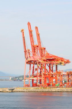 Waterfront Industrial Cranes clipart