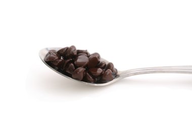 Chocolate Chips On Spoon clipart